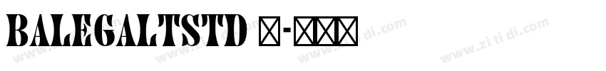 BalegaLTStd 中字体转换